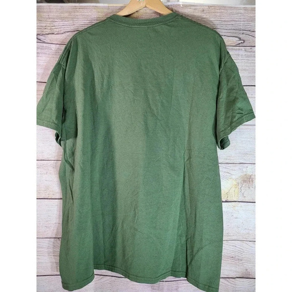 Gildan Men's People Without Beards T-shirt Tee Size XL Green Cotton Short Sleeve - Picture 2 of 3